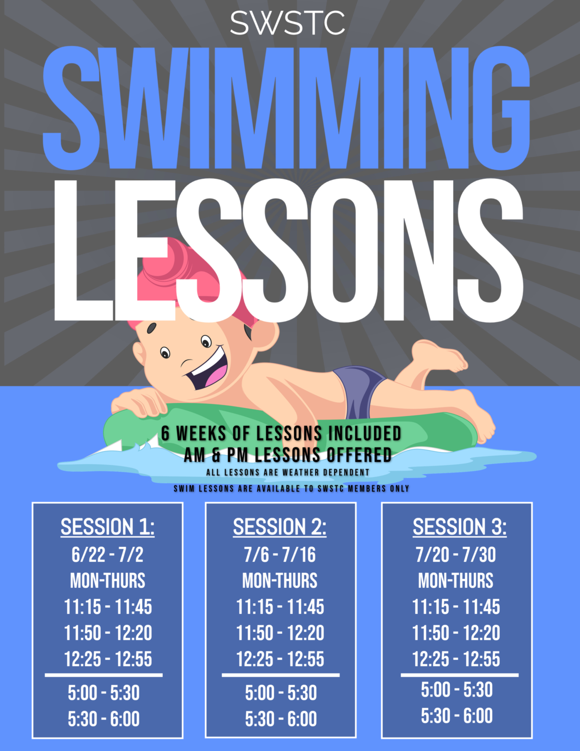 Swim Lessons Infor Swim & Dive Lessons – SWSTC