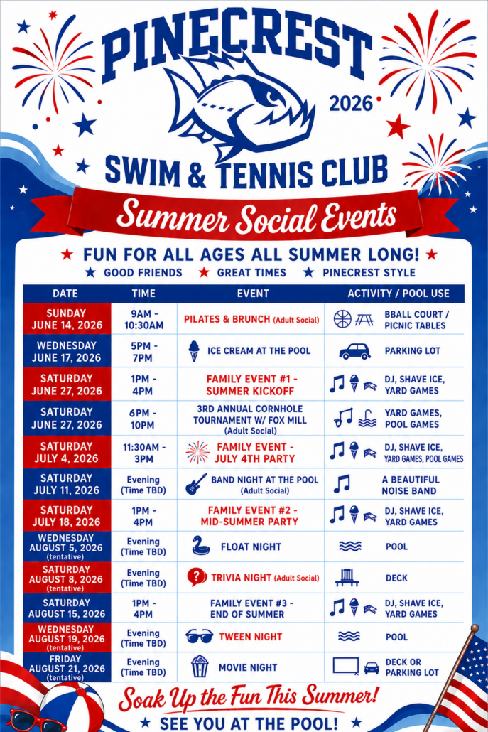 2026 PC Social Events Flyer
