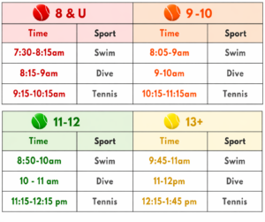 Oakton Practice Schedules