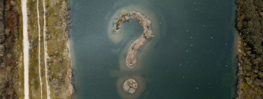 aerial view of green and brown land