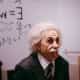Albert Einstein licking tongue