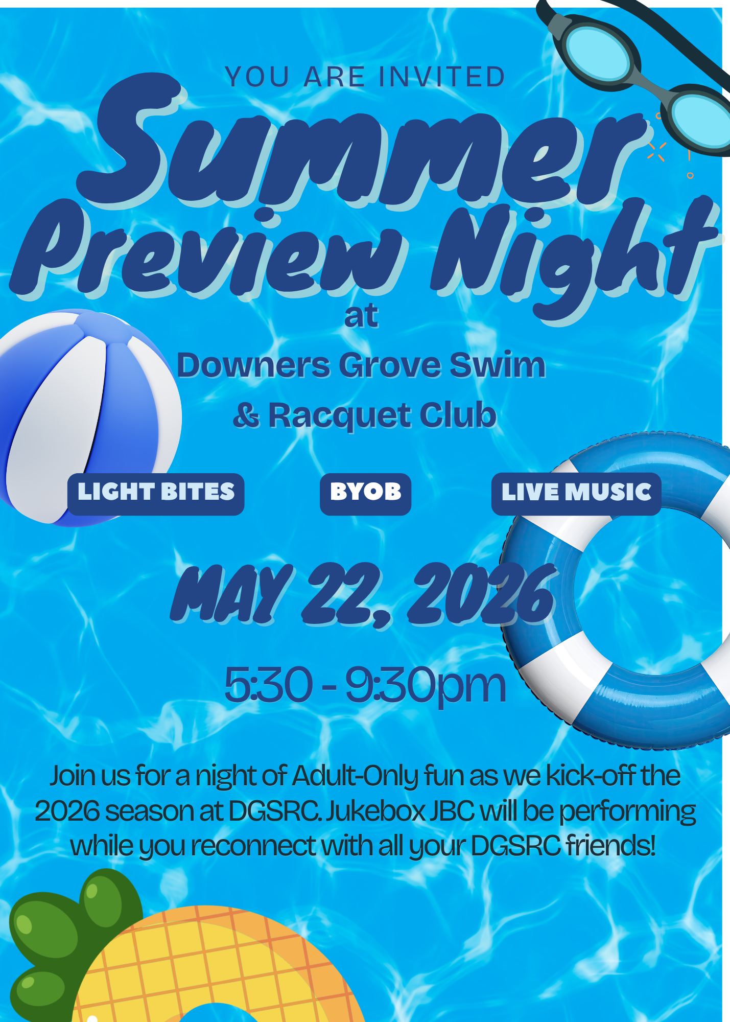 Orange Illustration Summer Party Invitation (2)