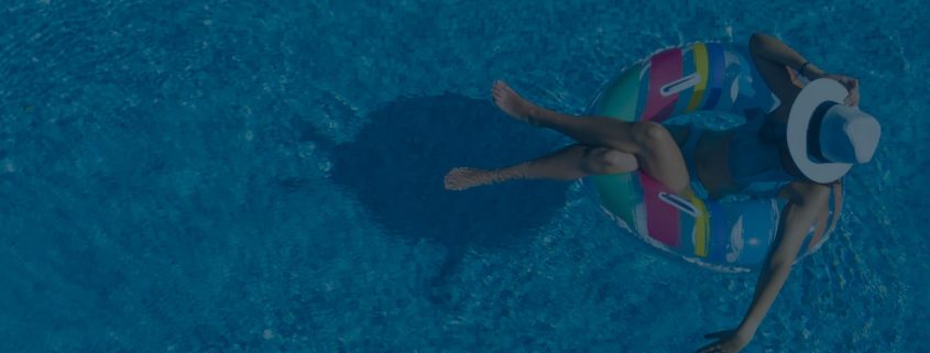 woman in pool