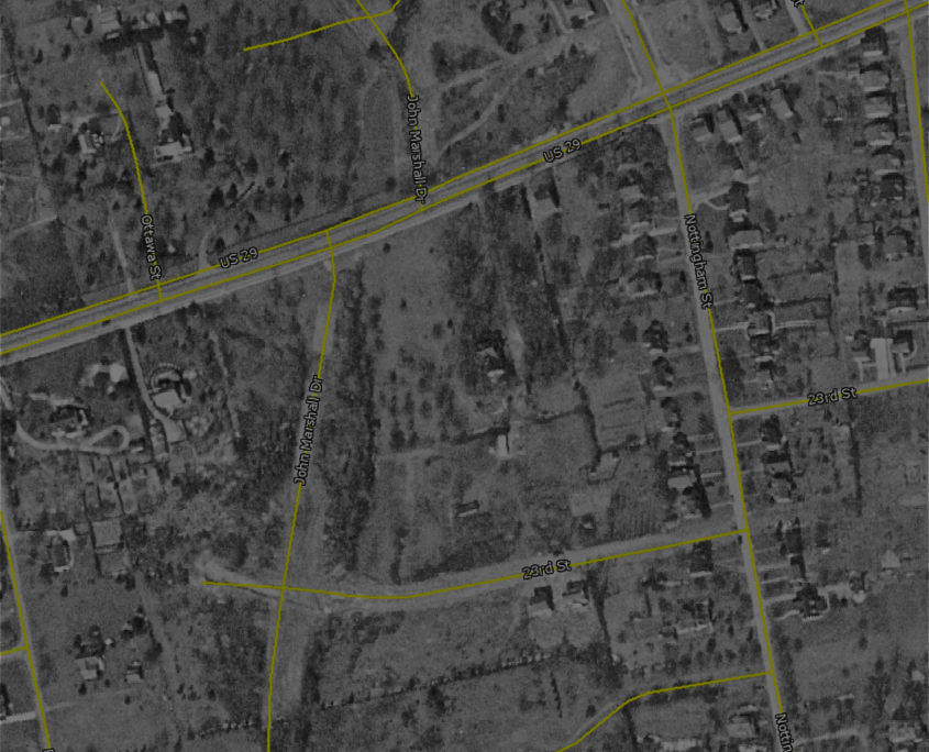 OVL 1949 historic aerial map