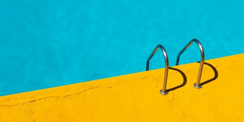 yellow painted concrete