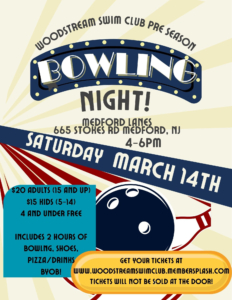 WOSCBowling2026 Woodstream Bowling Night Information